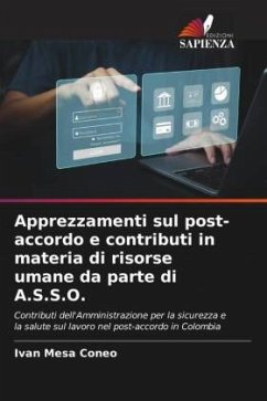 Apprezzamenti sul post-accordo e contributi in materia di risorse umane da parte di A.S.S.O. - Mesa Coneo, Ivan