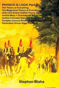 PHYSICS IS LOGIC Part II: The Theory of Everything, The Megaverse Theory of Everything, U(4) X U(4) Grand Unified Theory (GUT), Inertial Mass = - Blaha, Stephen