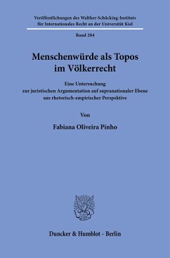 Menschenwürde als Topos im Völkerrecht. - Pinho, Fabiana Oliveira