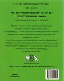 600 DürckheimRegister®-FOLIEN für STEUERGESETZE u.a; zum Einheften und Unterteilen der Gesetzessammlungen