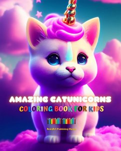 Amazing Catunicorns   Coloring Book for Kids   Adorable Creatures Full of Love   Perfect Gift for Children Ages 4 to 9 - House, Animart Publishing