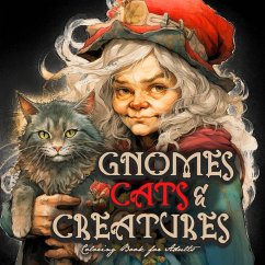 Gnomes, Cats and Creatures Coloring Book for Adults - Publishing, Monsoon;Grafik, Musterstück