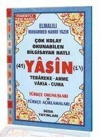 Yasin Tebareke Amme Vakia ve Cuma Türkce Okunus ve Türkce Aciklamalari Fihristli, Orta Boy - Muhammed Hamdi Yazir, Elmalili