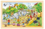 Goki 57808 - Einlegepuzzle Zoobesuch