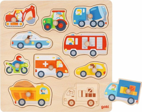 Goki 57391 - Hintergrundbildpuzzle Fahrzeuge