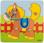 Goki 57555 - Steckpuzzle Pferd