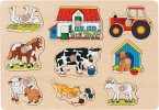 Goki 57908 - Steckpuzzle Bauernhof I