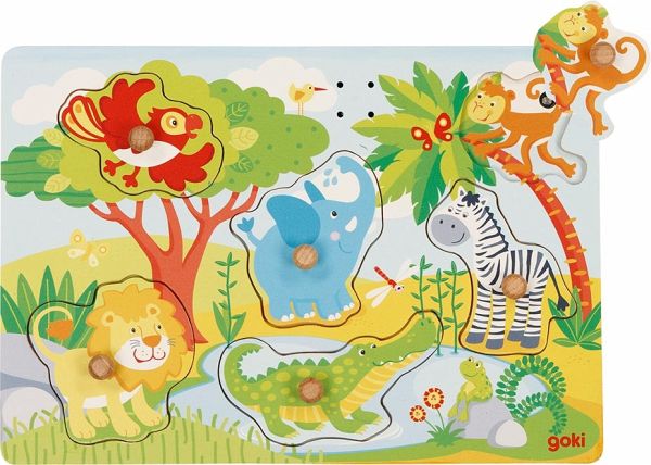 Goki 57398 - Soundpuzzle Afrikanische Tiere, mit Tierstimmen Goki 57398 - Soundpuzzle Afrikanische Tiere, mit Tierstimmen