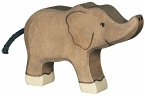 Holztiger 80537 - Elefant, klein, Rüssel hoch