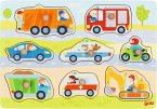 Goki 57400 - Steckpuzzle Fahrzeuge