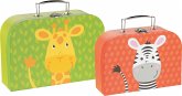 Goki 60710 - Koffer Giraffe und Zebra