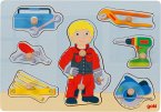 Goki 57405 - Steckpuzzle Handwerker