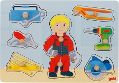 Goki 57405 - Steckpuzzle Handwerker