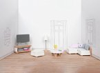 Goki 51494 - Puppenmöbel Style, Wohnzimmer