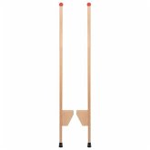 Goki 63893 - Stelzen für Kinder, per Set, verstellbar, Holz, Belastbarkeit: max. 50 kg, Länge: 115 cm