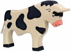 Holztiger 80000 - Stier, schwarz/weiß, Holz, 12 cm