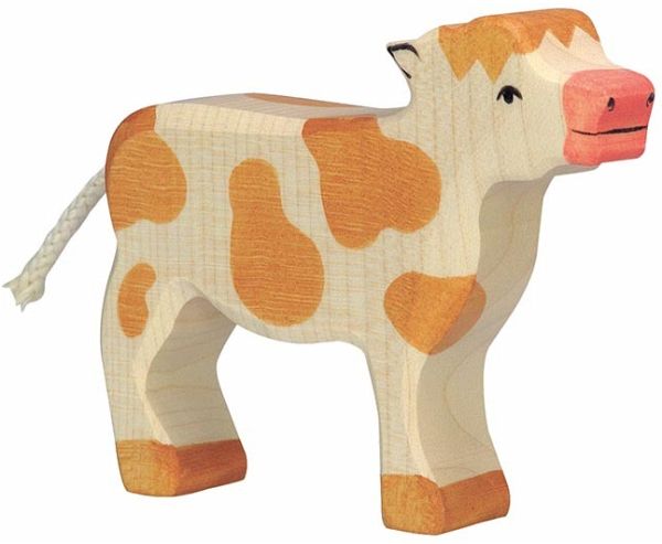 Holztiger 80012 - Kalb, stehend, braun Holztiger 80012 - Kalb, stehend, braun