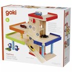 Goki 53821 - Parkhaus aus Holz, 3 Ebenen, Spielset