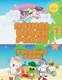 Animal Beach Party Coloring Book