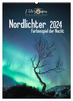Nordlichter ¿ Farbenspiel der Nacht (Wandkalender 2024 DIN A2 hoch), CALVENDO Monatskalender