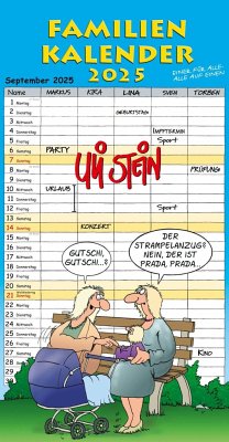 Uli Stein Familienkalender 2025: Familienplaner mit 5 Spalten - Stein, Uli