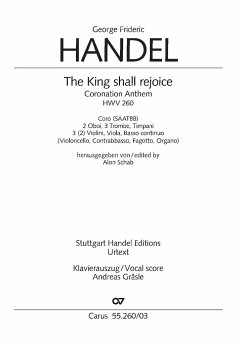 The King shall rejoice. Coronation Anthem III (Klavierauszug) - Händel, Georg Friedrich
