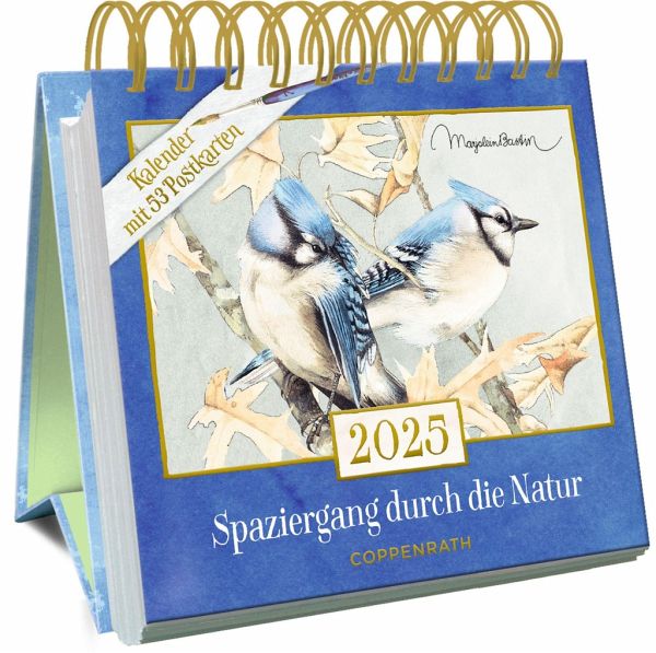 Kalender mit 53 Postkarten 2025 Marjolein Bastin Spaziergang durch
