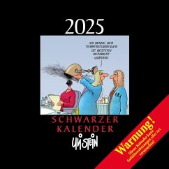 Uli Stein Schwarzer Kalender 2025: Monatskalender für die Wand - Stein, Uli