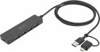 DIGITUS USB 3.0 Hub 4-Port+USB-C Adapter, SlimLine 1,2m Kabel