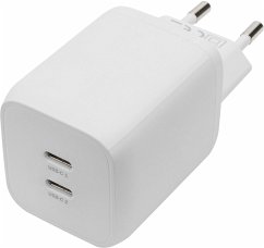 DIGITUS 2-Port USB-C Mini Ladeg. 65W 2x USB-C 45W+20W, weiss