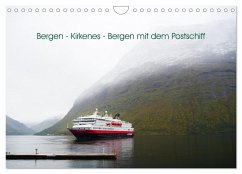 Bergen - Kirkenes - Bergen mit dem Postschiff (Wandkalender 2024 DIN A4 quer), CALVENDO Monatskalender