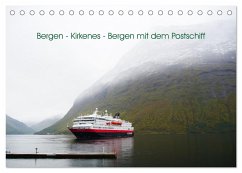 Bergen - Kirkenes - Bergen mit dem Postschiff (Tischkalender 2024 DIN A5 quer), CALVENDO Monatskalender