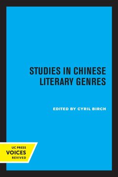 Studies in Chinese Literary Genres (eBook, ePUB)