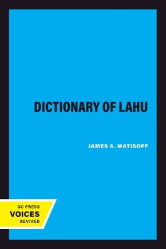 Cover The Dictionary of Lahu (eBook, ePUB)