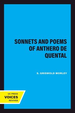 Sonnets and Poems of Anthero de Quental (eBook, ePUB) - Morley, S. Griswold