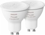 Philips Hue LED Lampe GU10 2er Set 350lm White Color Amb.