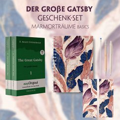 Der Große Gatsby Geschenkset - 2 Bücher (mit Audio-Online) + Marmorträume Schreibset Basics, m. 1 Beilage, m. 1 Buch - Fitzgerald, F. Scott