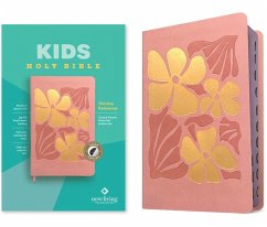 NLT Kids Bible, Thinline Reference Edition (Leatherlike, Tropical Flowers Dusty Pink, Indexed, Red Letter)