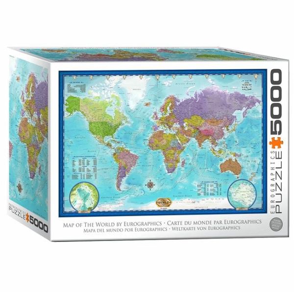 Eurographics 8520-5890 - Map of the World, Weltkarte, BIG-Puzzle inkl. Poster, 5000 Teile Eurographics 8520-5890 - Map of the World, Weltkarte, BIG-Puzzle inkl. Poster, 5000 Teile