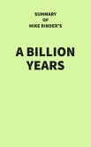 Summary of Mike Rinder's A Billion Years (eBook, ePUB)