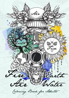 Fire Earth Air Water Coloring Book for Adults - Publishing, Monsoon;Grafik, Musterstück