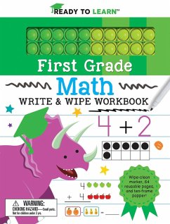 Ready to Learn: First Grade Math Write & Wipe Workbook with Popper - Editors of Silver Dolphin Books