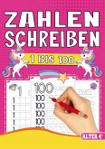 Zahlen Schreiben Lernen - Vorschul-Übungsheft für Mädchen mit Einhorn-Motiven!