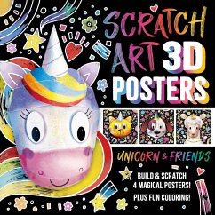 Cover Scratch Art 3D Posters: Unicorn & Friends