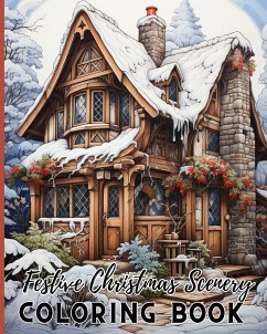 Festive Christmas Scenery Coloring Book - Nguyen, Thy