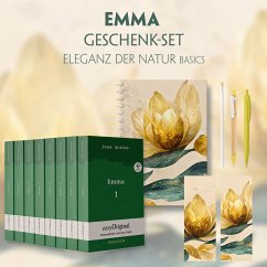 Emma Geschenkset - 8 Bücher (Softcover + Audio-Online) + Eleganz der Natur Schreibset Basics, m. 8 Beilage, m. 8 Buch - Austen, Jane