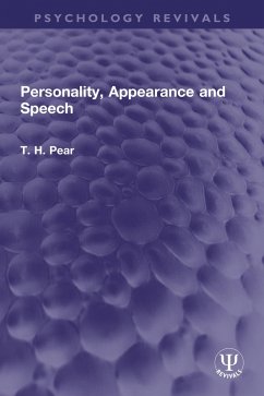 Cover Personality, Appearance and Speech (eBook, PDF)