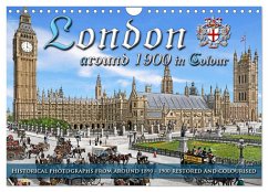 London around 1890-1900 - photos restored and colourised (Wall Calendar 2024 DIN A4 landscape), CALVENDO 12 Month Wall Calendar