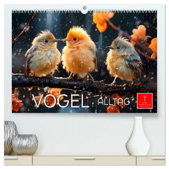 Vögel Alltag (hochwertiger Premium Wandkalender 2024 DIN A2 quer), Kunstdruck in Hochglanz