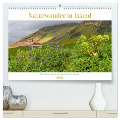 Naturwunder in Island (hochwertiger Premium Wandkalender 2024 DIN A2 quer), Kunstdruck in Hochglanz